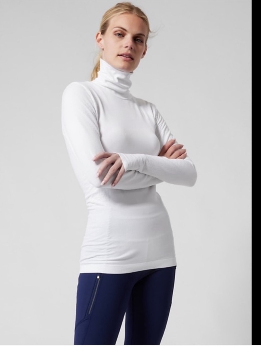 ATHLETA Flurry Blizzard Rib turtleneck